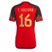 Tanie Strój piłkarski Belgia Thorgan Hazard #16 Koszulka Podstawowej MŚ 2022 Krótkie Rękawy